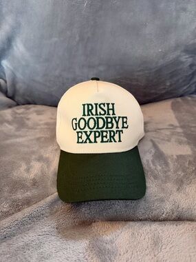 Irish Goodbye Expert Green and White Baseball Cap